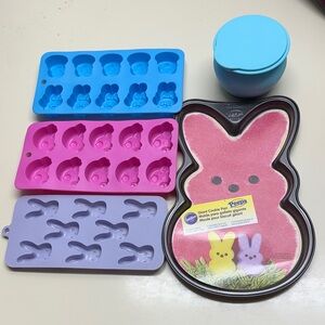 Peeps Bunny Cookie Pan and Silicone Molds Set